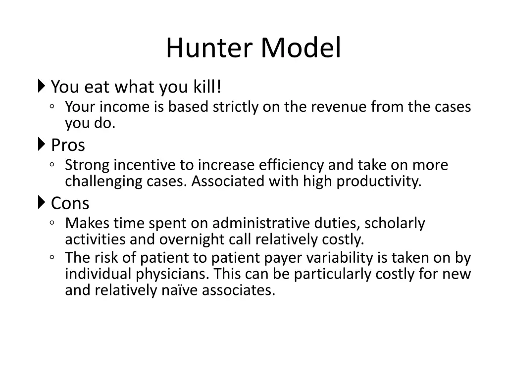 hunter model