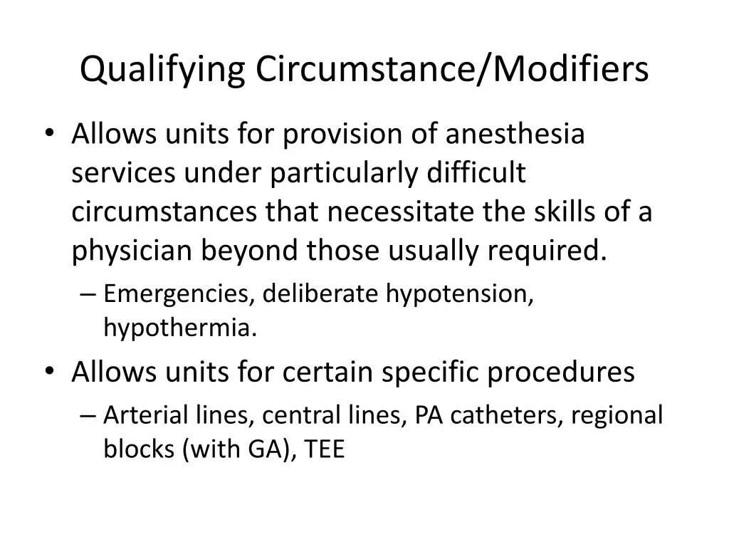 qualifying circumstance modifiers