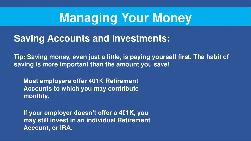 managing your money 1