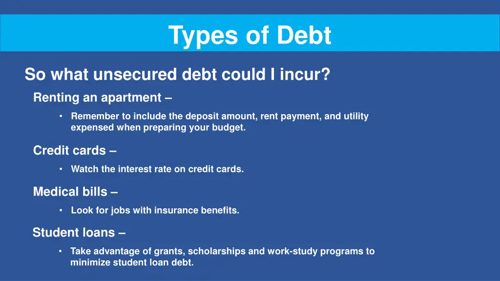 types of debt 1