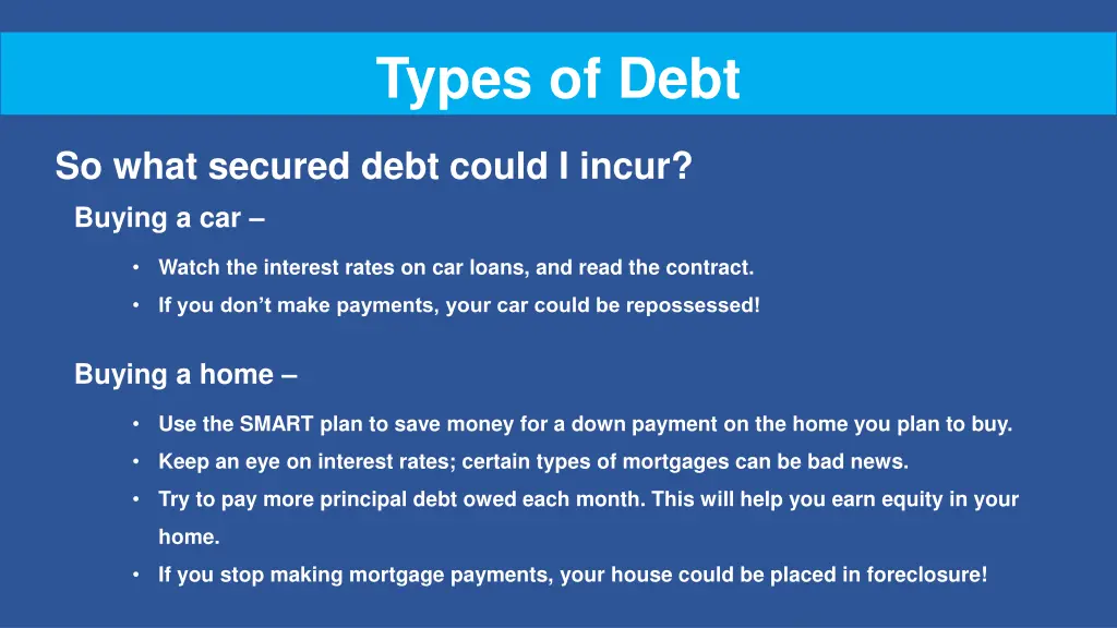 types of debt