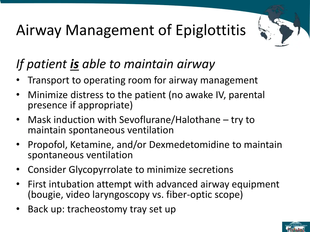 airway management of epiglottitis 1