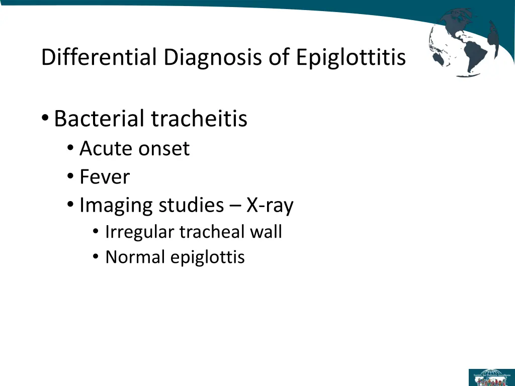 differential diagnosis of epiglottitis 1