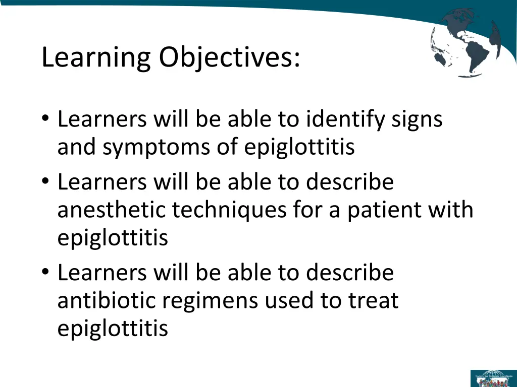 learning objectives