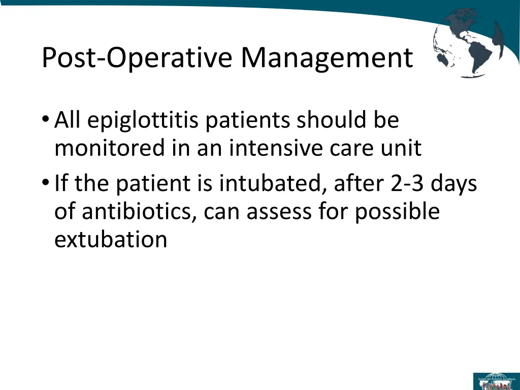 post operative management