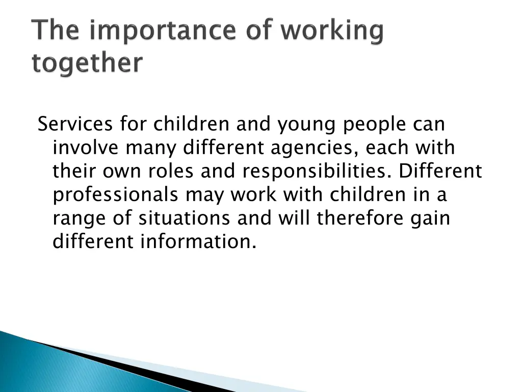 services for children and young people