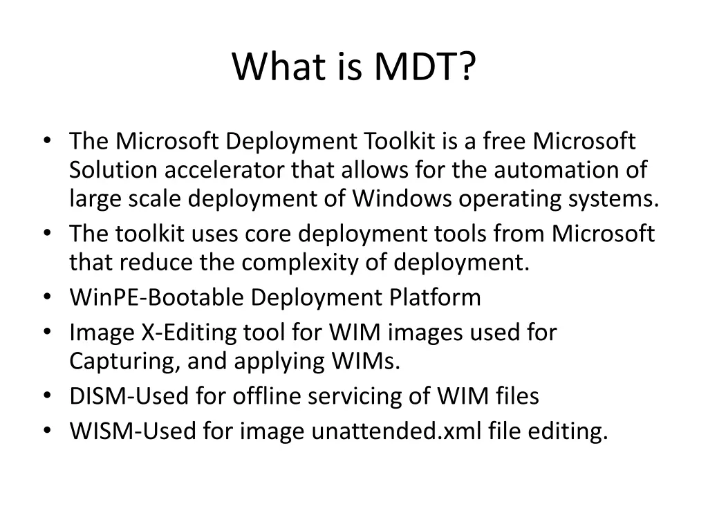 what is mdt