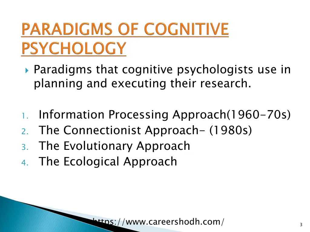 paradigms of cognitive psychology 1