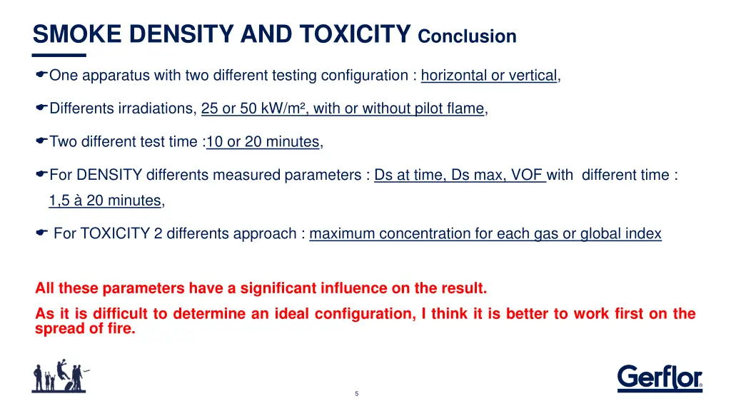 smoke density and toxicity conclusion