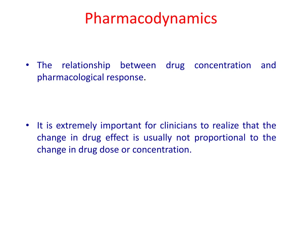 pharmacodynamics