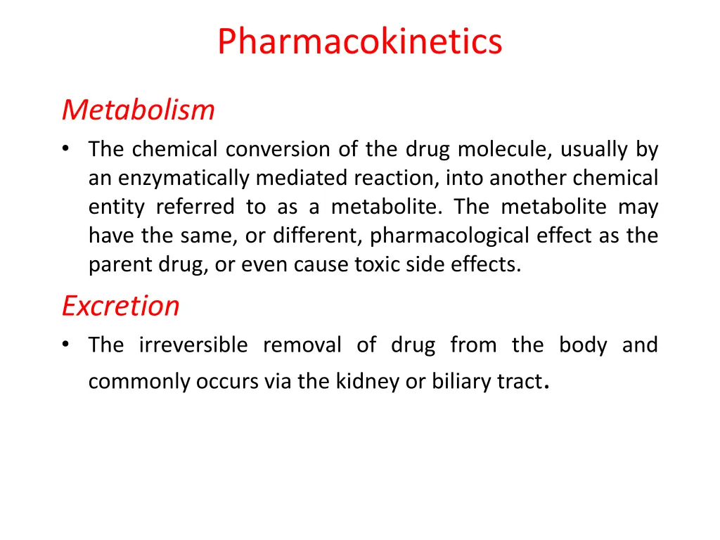 pharmacokinetics 1