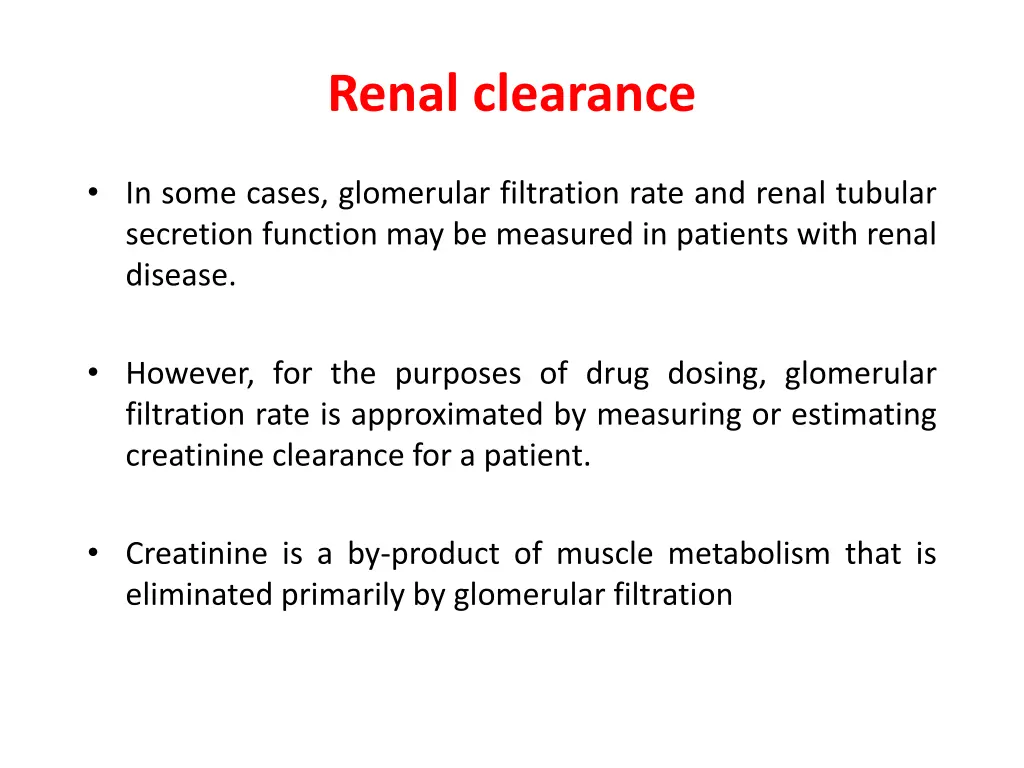 renal clearance 2