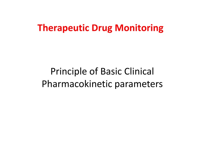 therapeutic drug monitoring