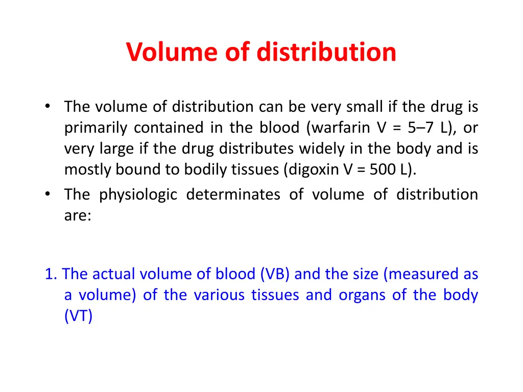 volume of distribution 2