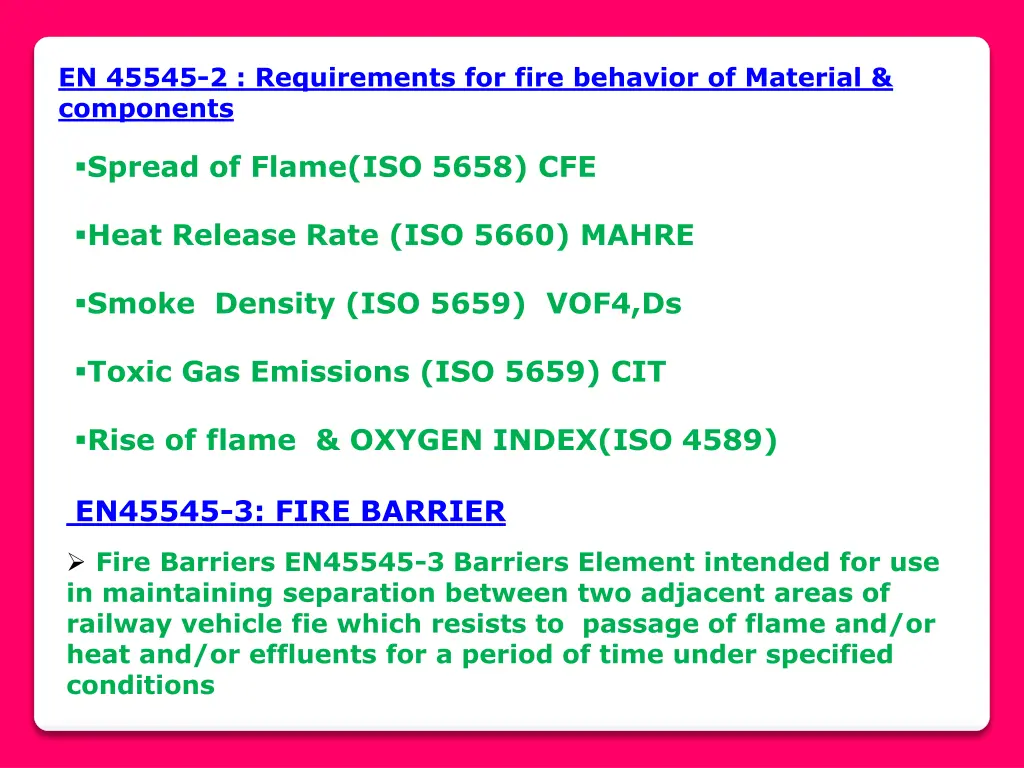 en 45545 2 requirements for fire behavior