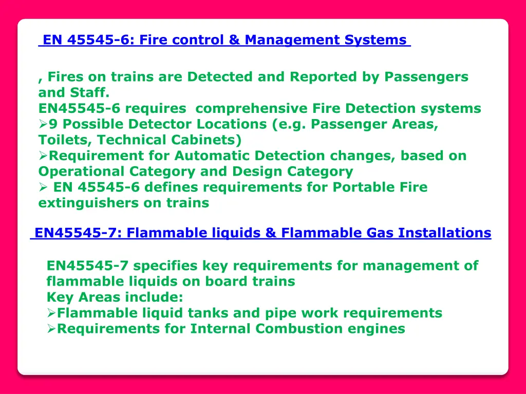 en 45545 6 fire control management systems