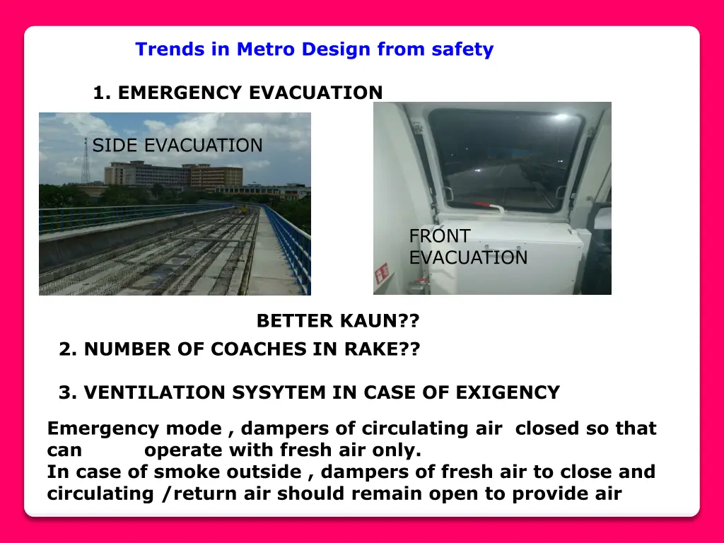 trends in metro design from safety