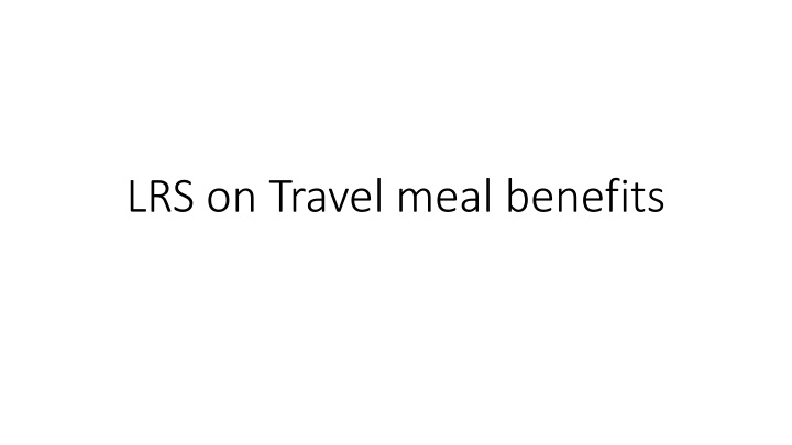 lrs on travel meal benefits