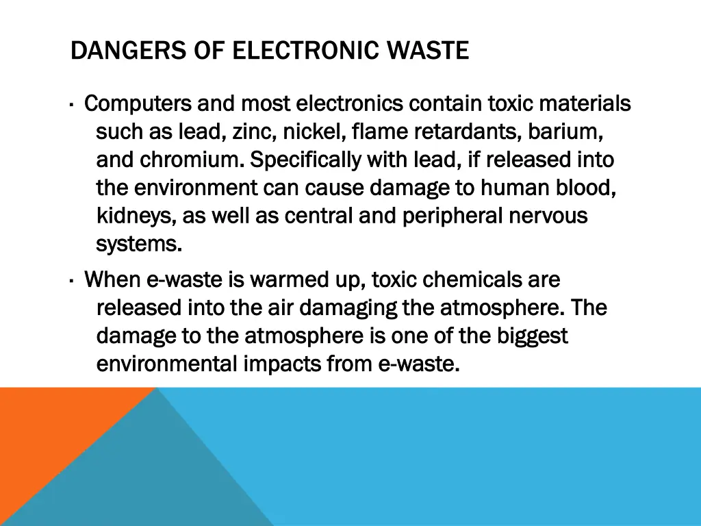 dangers of electronic waste