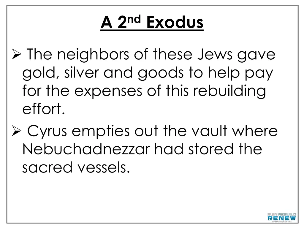 a 2 nd exodus 1