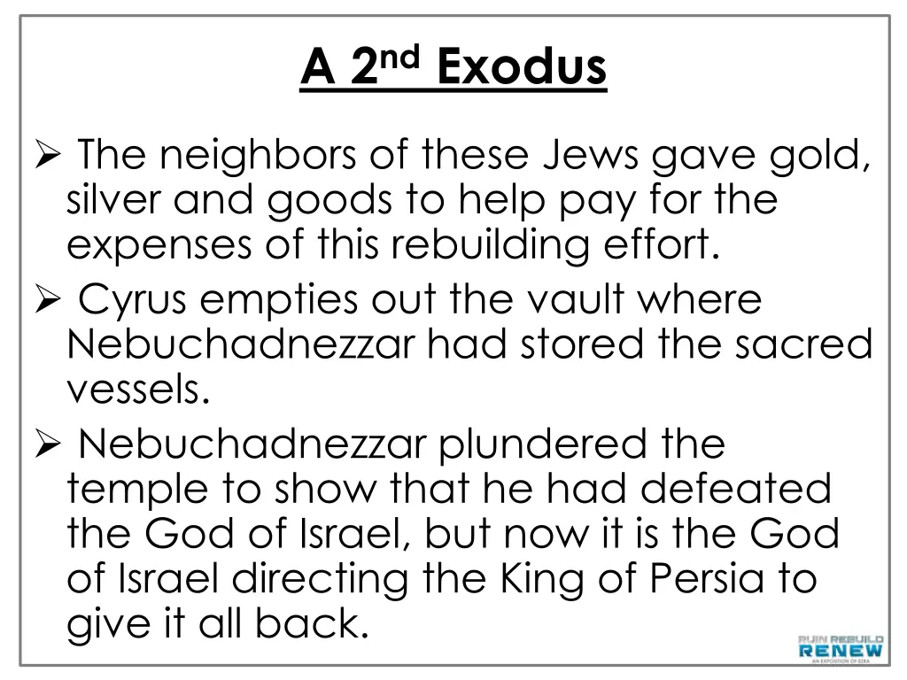 a 2 nd exodus 2