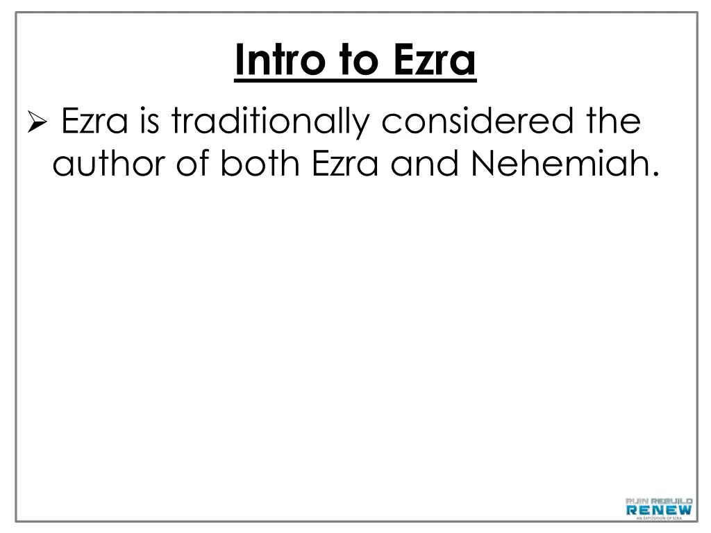 intro to ezra 3