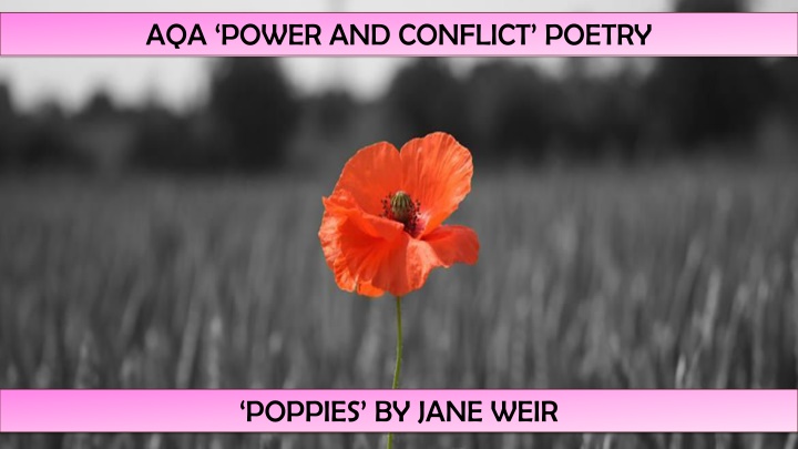 aqa power and conflict poetry