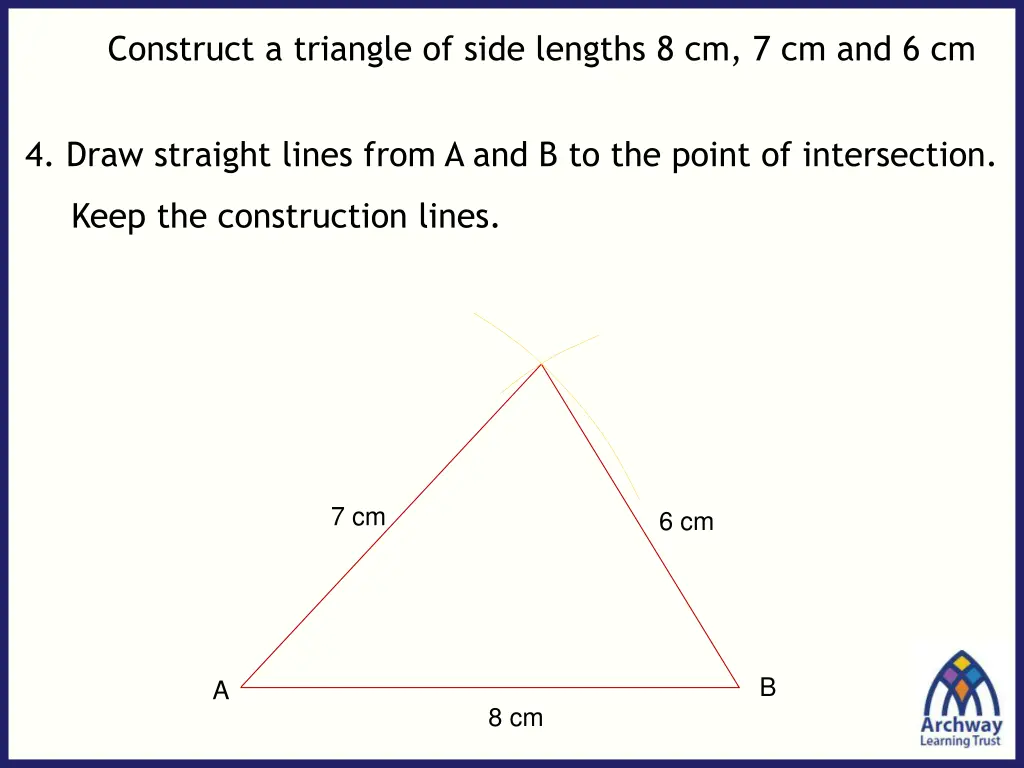 construct a triangle of side lengths 3