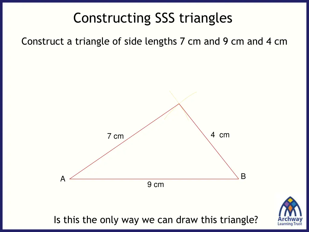 constructing sss triangles