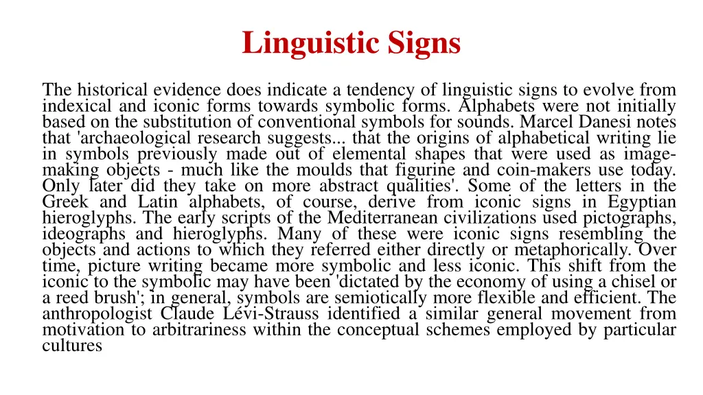 linguistic signs