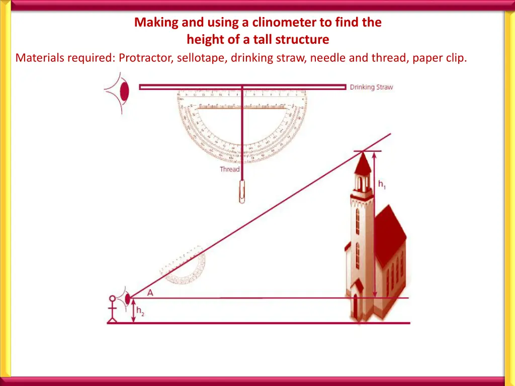 making and using a clinometer to find the height