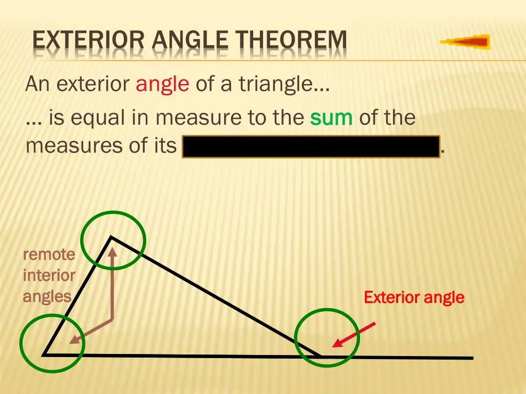 exterior angle theorem