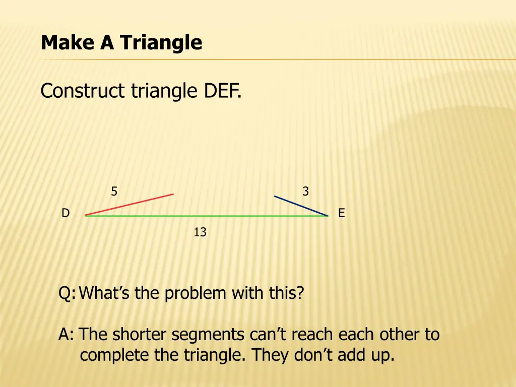 make a triangle 5