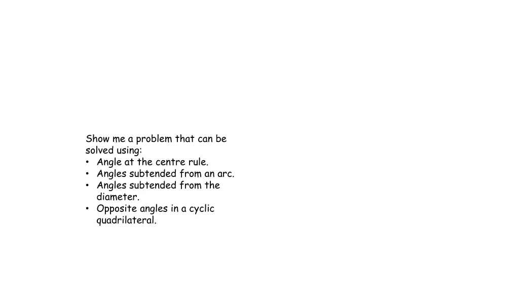 show me a problem that can be solved using angle