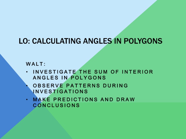 lo calculating angles in polygons