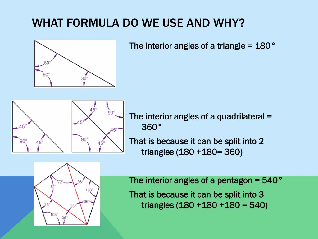 what formula do we use and why