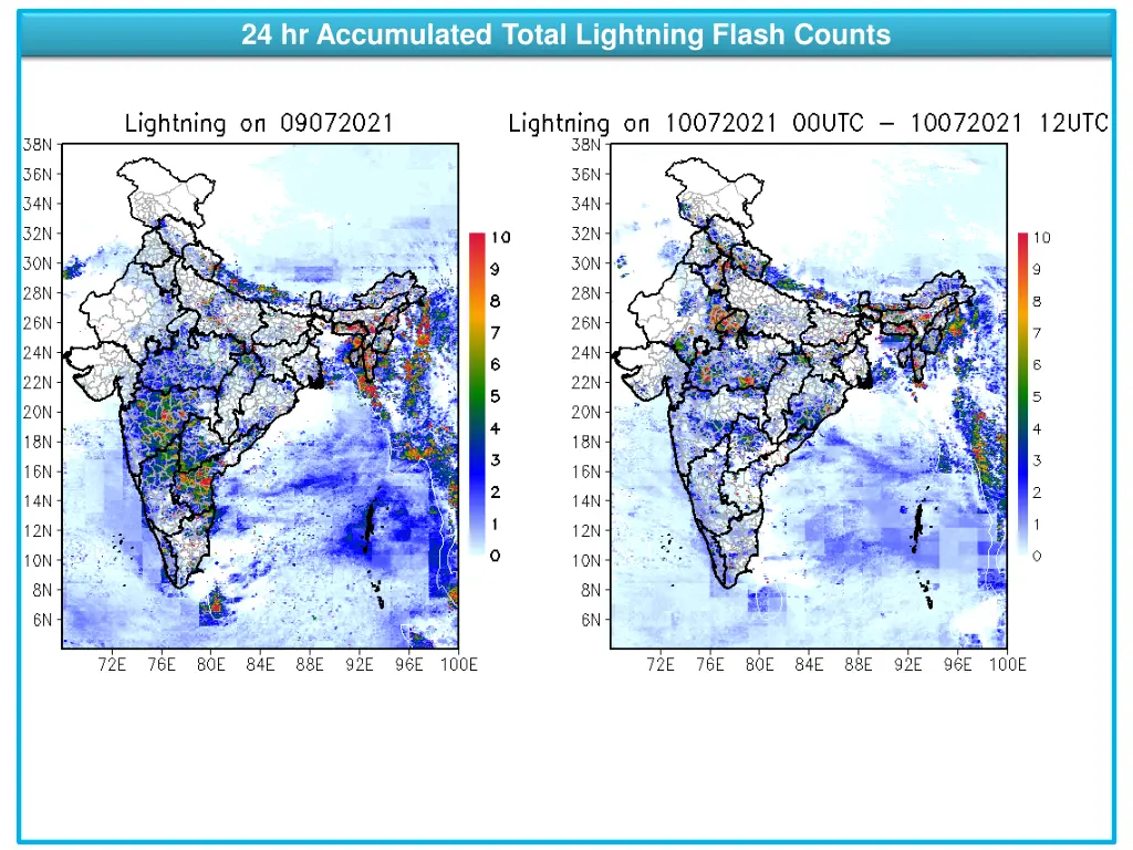 24 hr accumulated total lightning flash counts