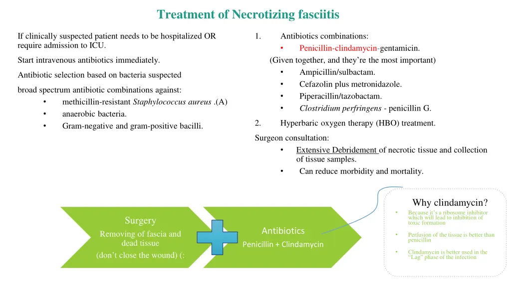 treatment of necrotizing fasciitis