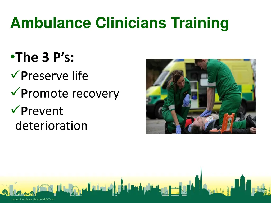 ambulance clinicians training