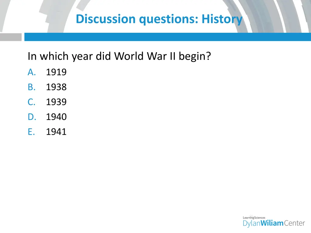 discussion questions history