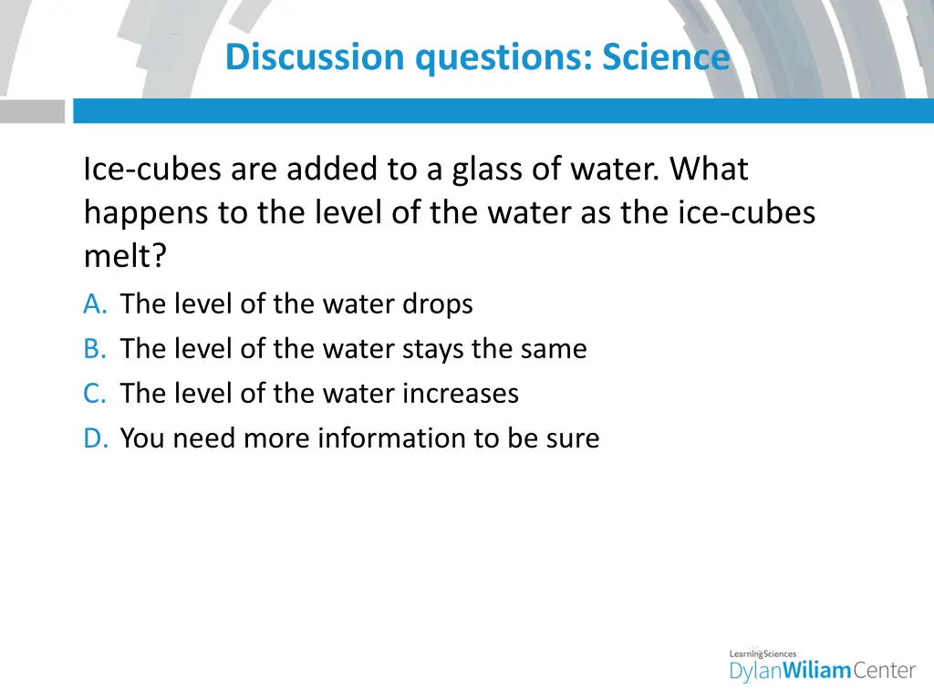 discussion questions science