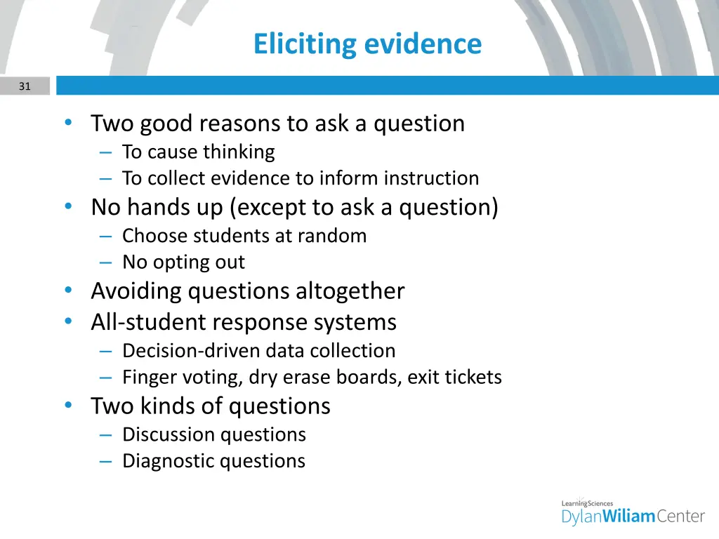 eliciting evidence 1