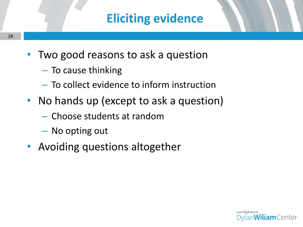 eliciting evidence