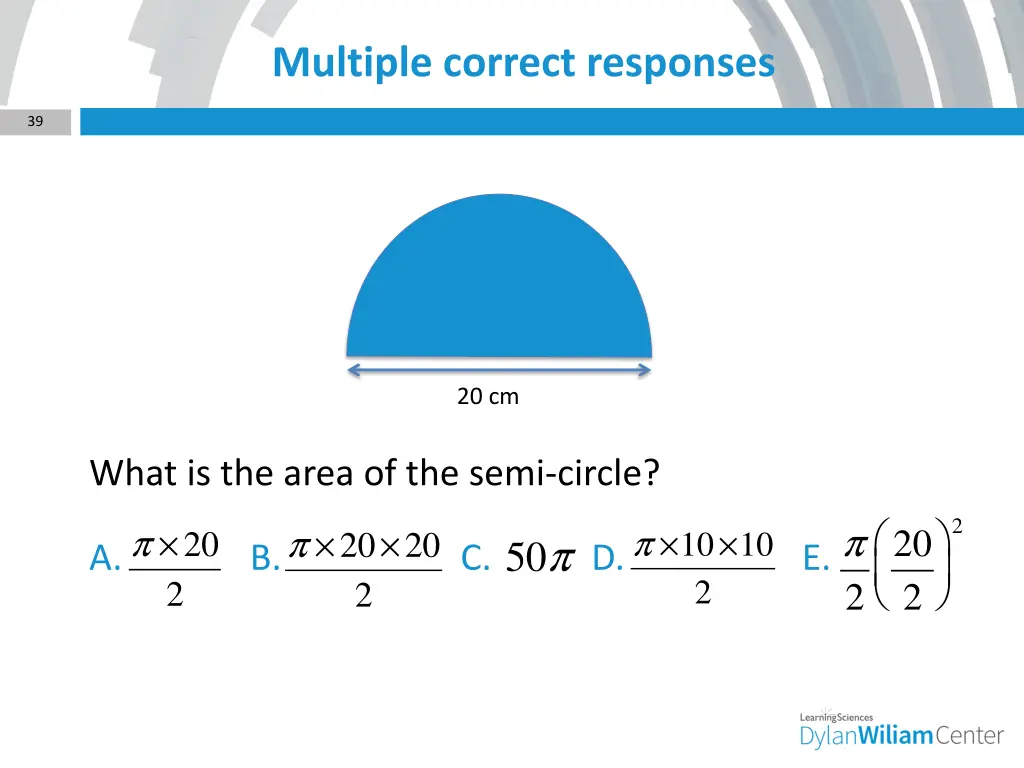 multiple correct responses