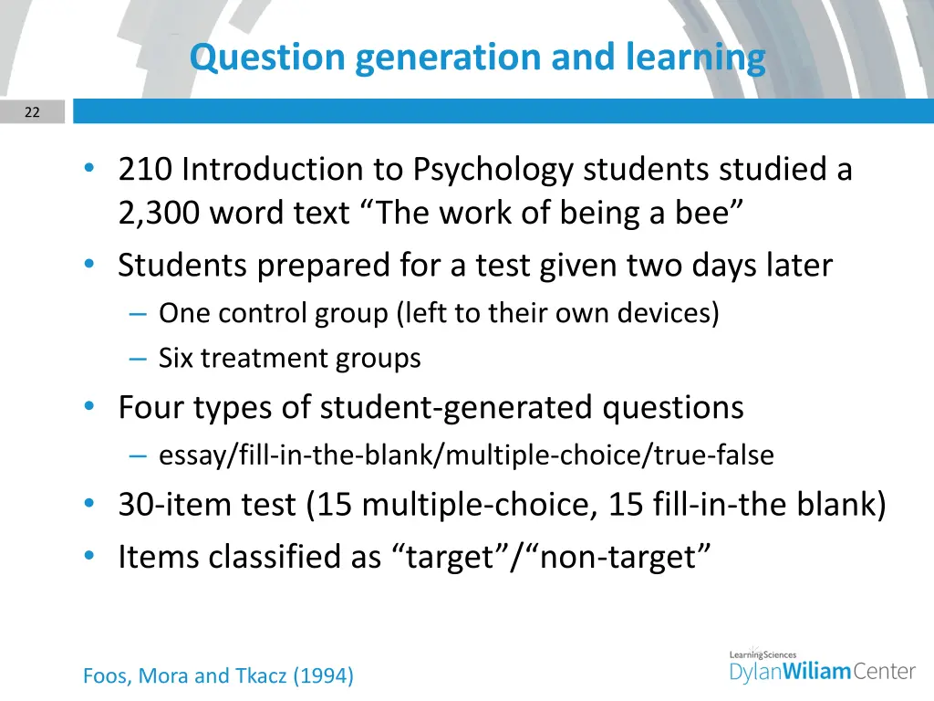 question generation and learning 1