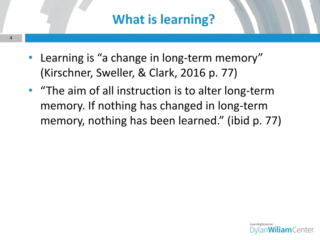 what is learning