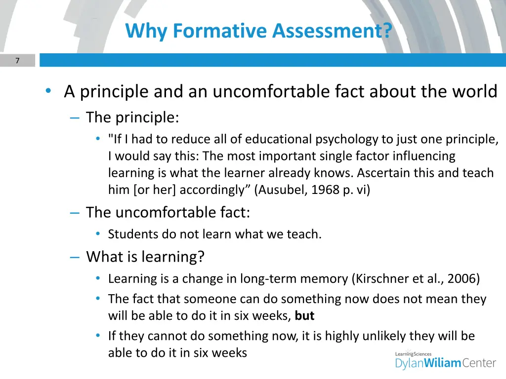 why formative assessment