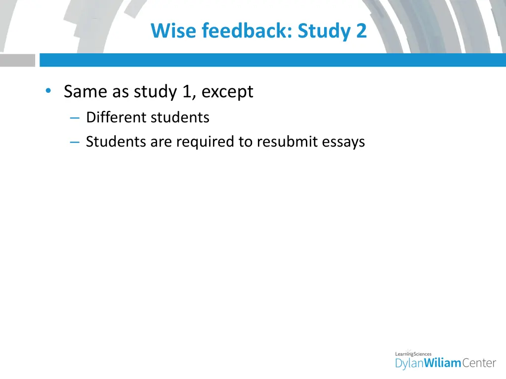 wise feedback study 2