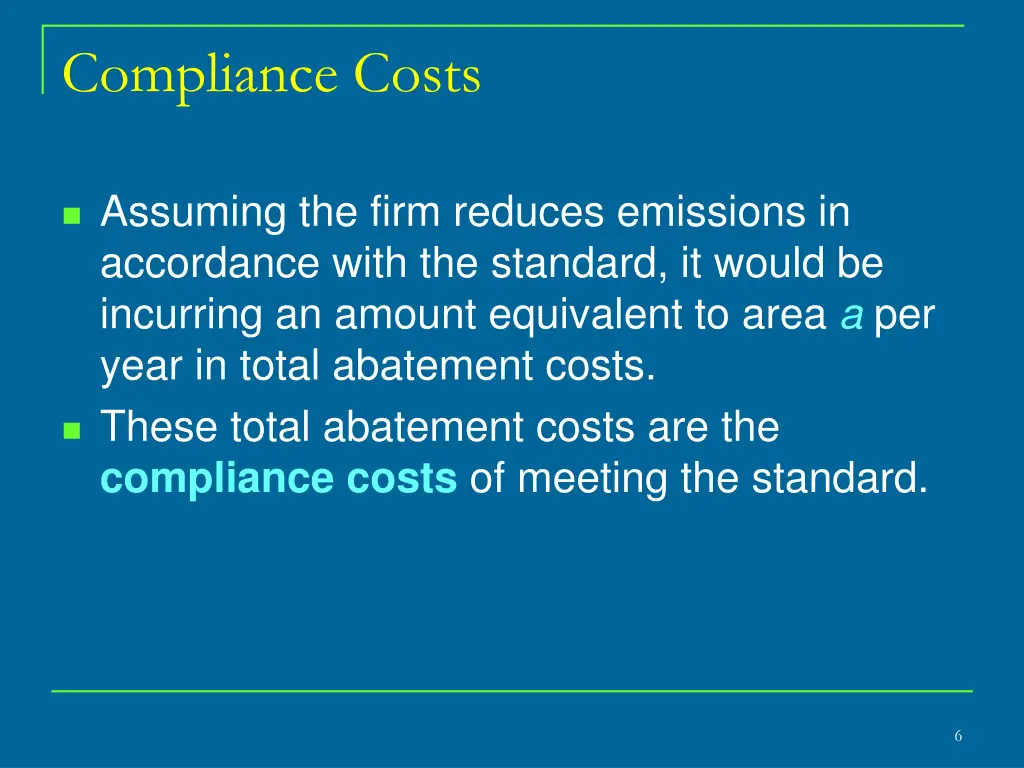 compliance costs