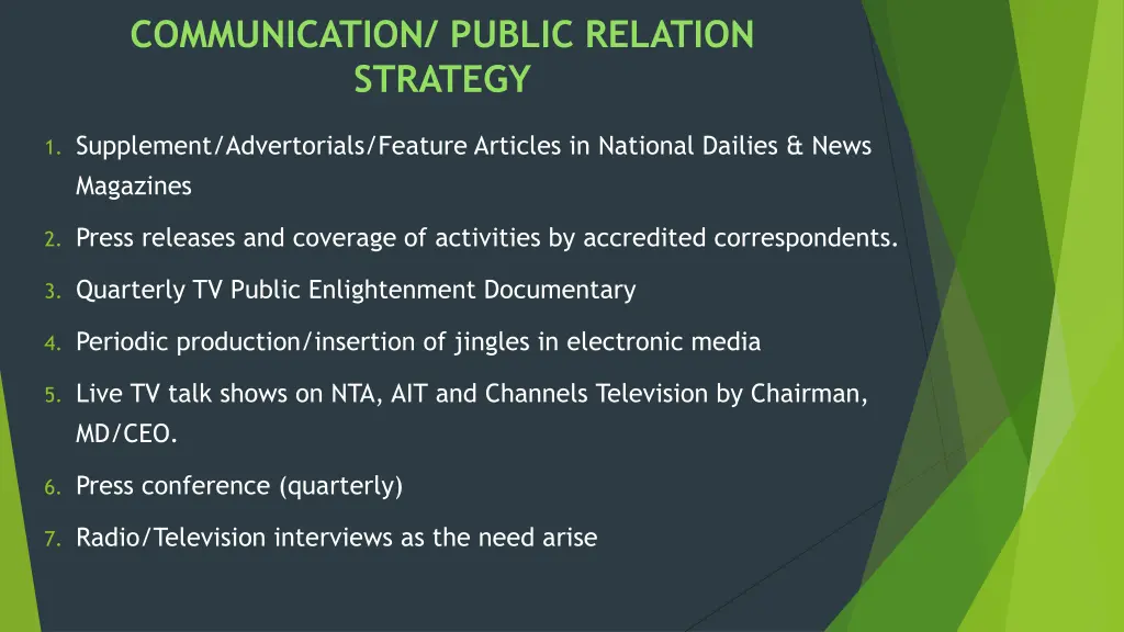 communication public relation strategy